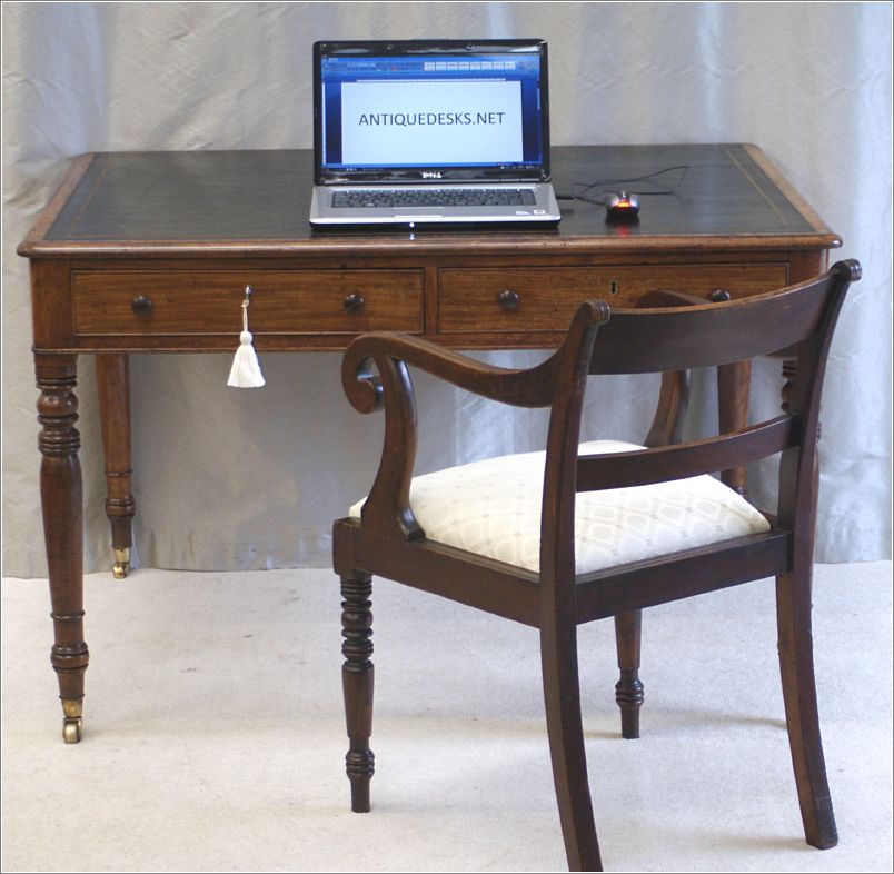 3039 Antique Georgian 4 Drawer Library Table (11)